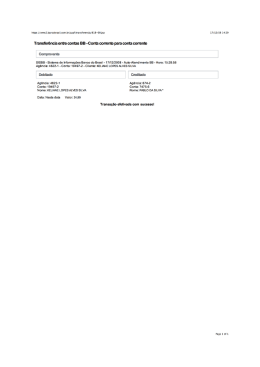 Transferência enire contas BB -Conia oon`ente para conta corrente