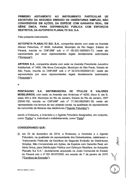 PRIIIIIEIRO AOITAIIIIENTO AO INSTRUMENTO PARTICULAR DE