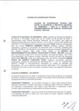 Termo de coopera&ccedil;&atilde;o t&eacute;cnica 2010