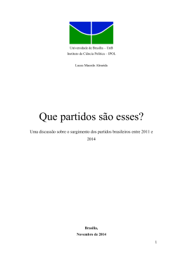 Que partidos s&atilde;o esses? - BDM