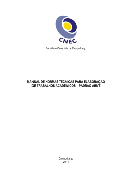 Manual Facela 2011 - Faculdade CNEC de Campo Largo
