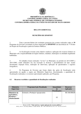 relatório de fiscalização nº 21 município de sinop