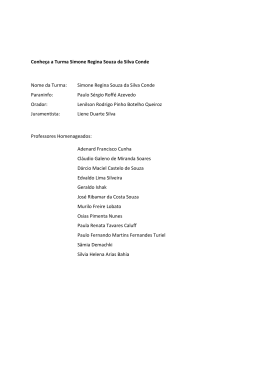 Conhe&ccedil;a a Turma Simone Regina Souza da Silva Conde