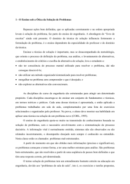 1 - O Ensino sob a &Oacute;tica da Solu&ccedil;&atilde;o de Problemas Repassar a&ccedil;&otilde;es