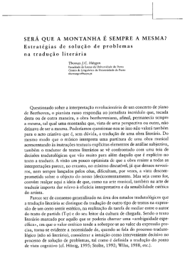Ser&aacute; que a montanha &eacute; sempre a mesma