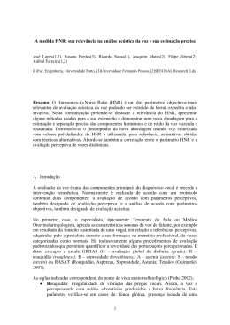 A medida HNR - SEEGNAL Research