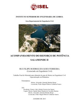ACOMPANHAMENTO DO REFOR&Ccedil;O DE POT&Ecirc;NCIA SALAMONDE II