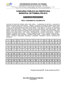 concurso público da prefeitura municipal de - CPCON