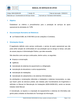 MAN-SADM-005 - Tribunal de Justiça da Paraíba