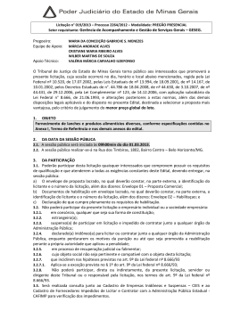 Setor requisitante: Ger&ecirc;ncia de Acompanhamento e Gest&atilde;o de
