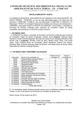 edital comcast n&deg;10 - resultado elei&ccedil;&atilde;o