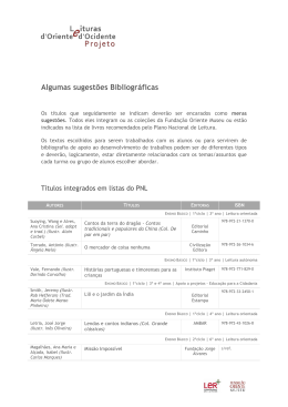 Algumas sugest&otilde;es Bibliogr&aacute;ficas