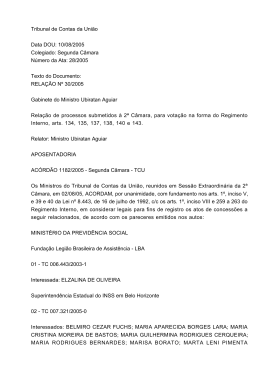10/08/2005 Colegiado: Segunda C&acirc;mara N&uacute;mero da Ata: 28/2005