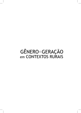 G&ecirc;nero e Gera&ccedil;&atilde;o em Contextos Rurais