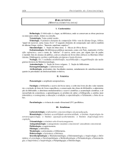 I. Conform&aacute;tica Definologia. O bibliot&aacute;fio &eacute; o lugar, na biblioteca