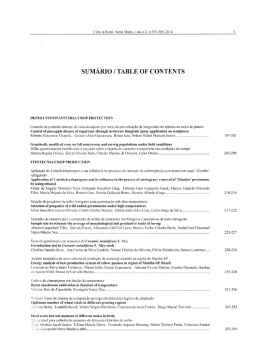 SUMÁRIO / TABLE OF CONTENTS