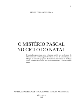 Disserta&ccedil;&atilde;o completa - Pontif&iacute;cia Faculdade de Teologia Nossa