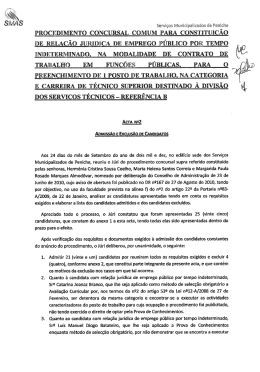 T&eacute;cnico Superior divis&atilde;o de Servi&ccedil;os T&eacute;cnicos