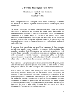 Istanbul Reading, 4-16-07 - The New Message from God