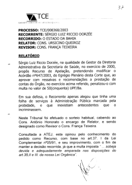 processo: tce/oo8368/2003 i recorrente: s&eacute;rgio luiz riccio dorzee