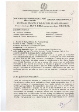 Escrivania de Paz - Saco dos Lim&otilde;es - Capital - Corregedoria