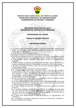PROVA PS 02 2011 SUPERVISOR DE CAMPO