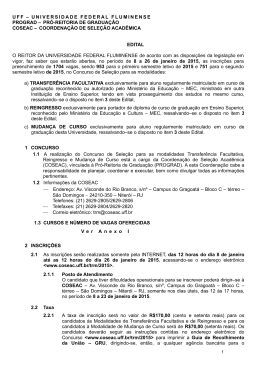 Edital do Concurso - Uff - Universidade Federal Fluminense