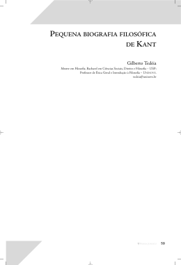 pequena biografia filosófica de kant