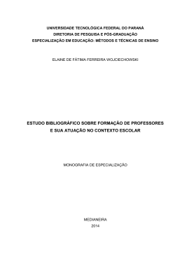estudo bibliogr&aacute;fico sobre forma&ccedil;&atilde;o de professores e sua atua&ccedil;&atilde;o