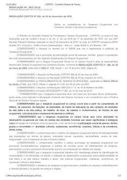 COFFITO - Conselho Federal de Fisioterapia e Terapia Ocupacional