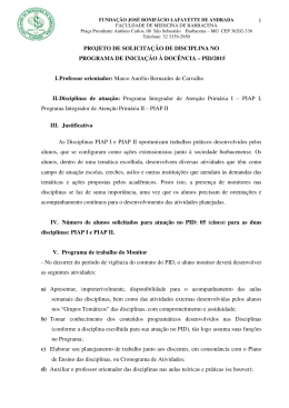 1 PROJETO DE SOLICITA&Ccedil;&Atilde;O DE DISCIPLINA NO PROGRAMA
