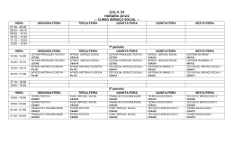HORARIO DE SERVI&Ccedil;O SOCIAL