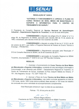 Servi&ccedil;o Nacional de Aprendizagem Industrial