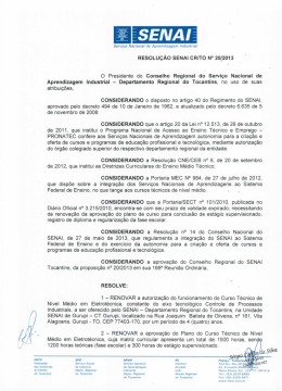 Servi&ccedil;o Nacional de Aprendizagem Industrial