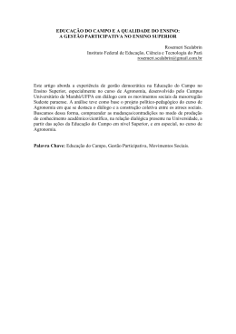 a gest&atilde;o participativa no ensino superior