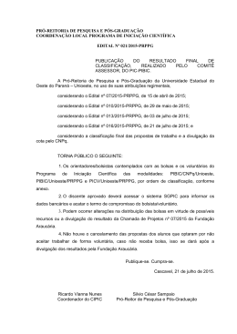 PR&Oacute;-REITORIA DE PESQUISA E P&Oacute;S