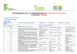 PROGRAMA&Ccedil;&Atilde;O FINAL DE APRESENTA&Ccedil;&Atilde;O DE - IF Sert&atilde;o-PE