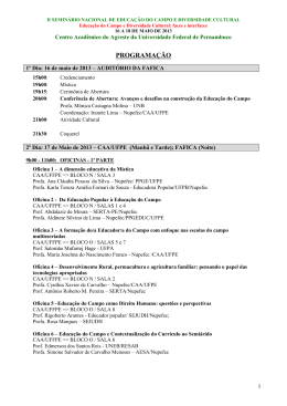 Confira a programa&ccedil;&atilde;o aqui! - Universidade Federal de Pernambuco