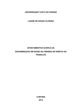 apontamentos acerca da discriminacao em razao do - TCC On-line