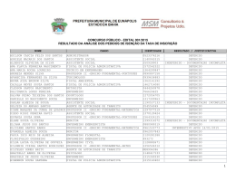 Resultado dos pedidos de isen&ccedil;&atilde;o