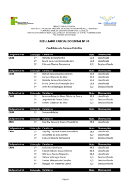 Resultado Campus Petrolina - IF Sert&atilde;o-PE