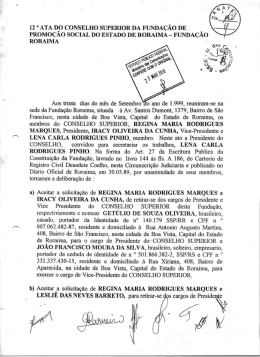 12 a ATA na ÇONSELHO SUPERIOR DA FUNDAÇÃO DE _