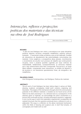 Interac&ccedil;&otilde;es, reflexos e projec&ccedil;&otilde;es: po&eacute;ticas dos materiais e das
