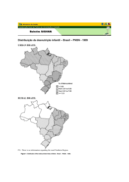 Distribui&ccedil;&atilde;o da desnutri&ccedil;&atilde;o infantil &ndash; Brasil &ndash; PNSN