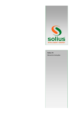 Solius 18 Manual de Instru&ccedil;&otilde;es