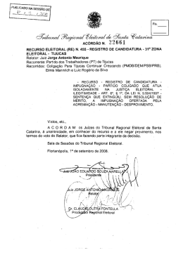 AcoRDAo N. 2 2 b b 1 - Tribunal Regional Eleitoral de Santa Catarina
