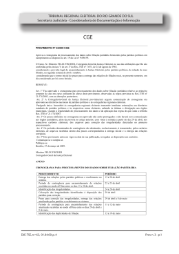 Provimento CGE 3/2009 - Tribunal Regional Eleitoral do Rio Grande