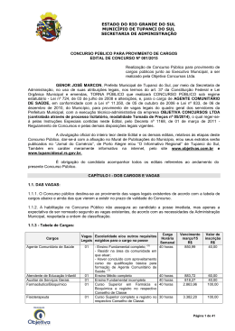 Edital Tupanci do Sul RS