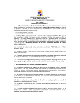 edital 058/2013 - cras - Prefeitura Municipal de Pelotas