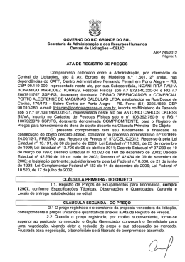 GOVERNO DO RIO GRANDE DO SUL Secretaria da Administra&ccedil;&atilde;o